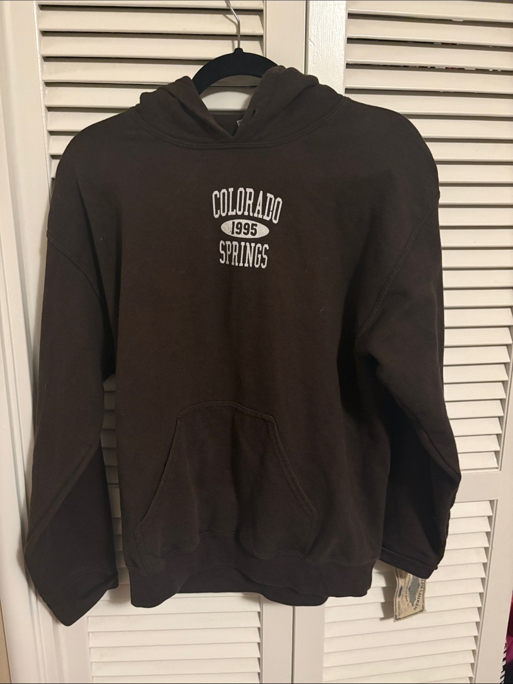 Colorado Springs 1995 Brown Hoodie Sweatshirt